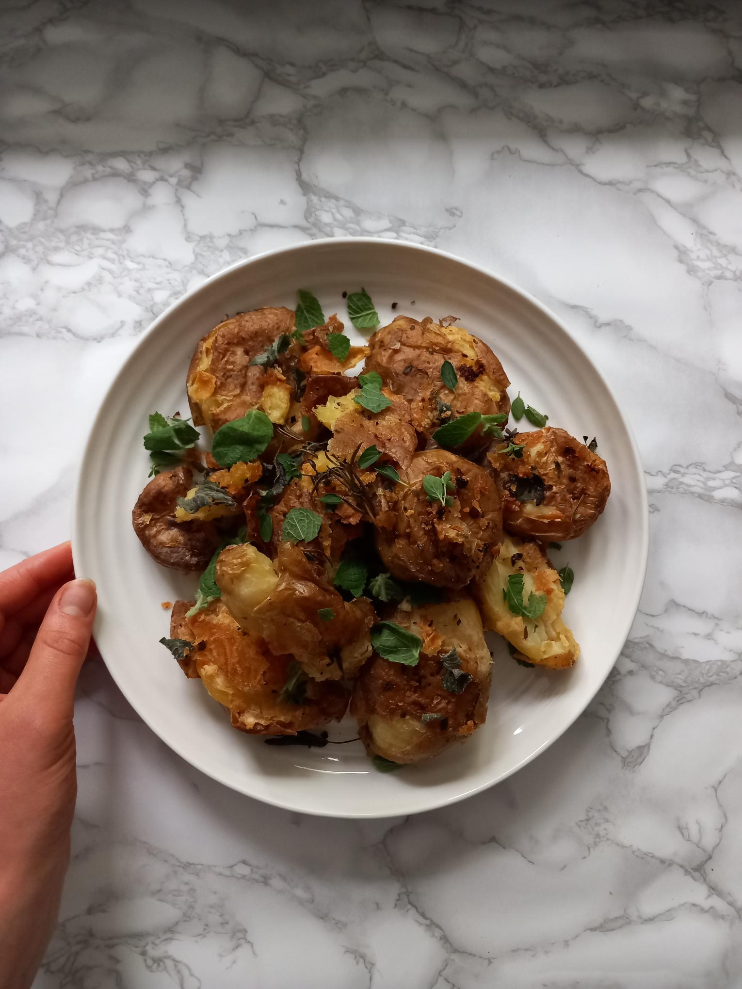 Cripsy Herby Summer Potatoes