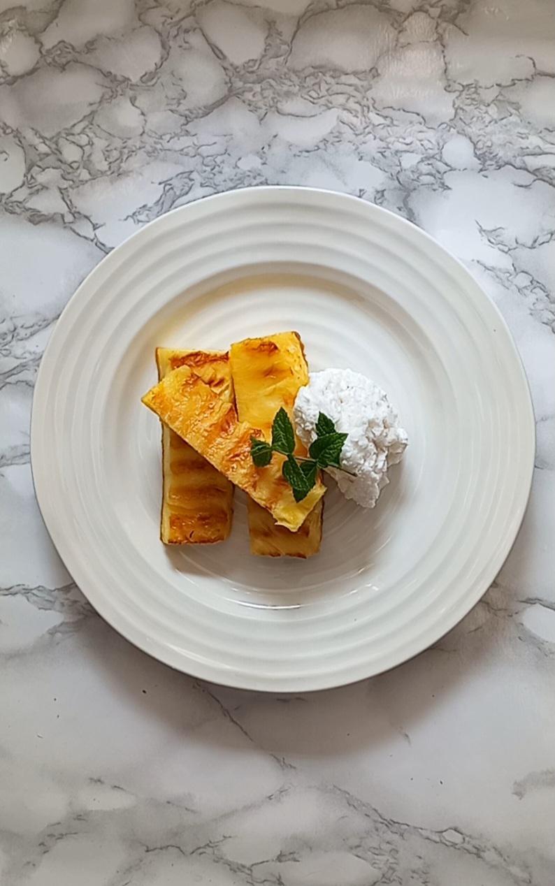 Grilled Pineapple with Coconut Sorbet