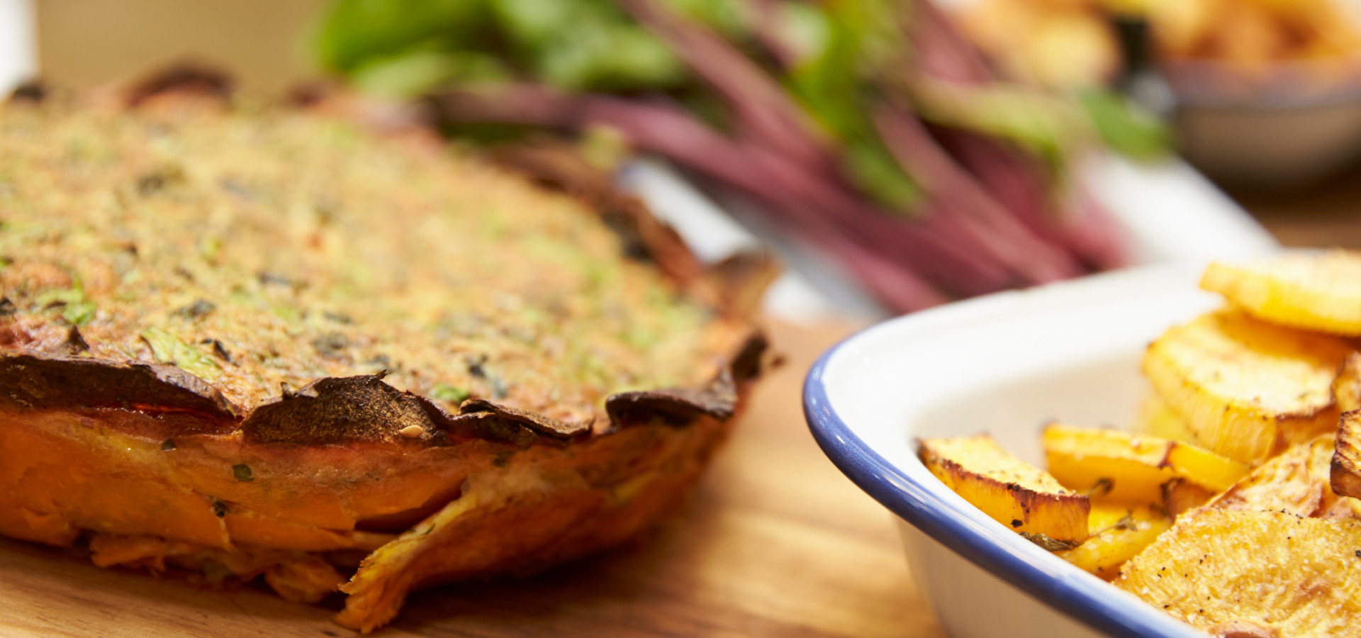 Sweet Potato Quiche with Goats Cheese