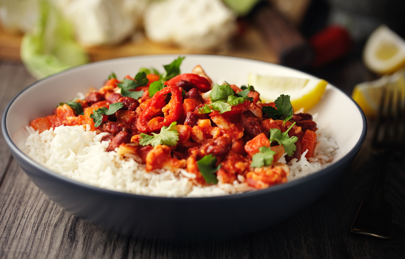 Vegetable & Bean Chilli with Brown Rice