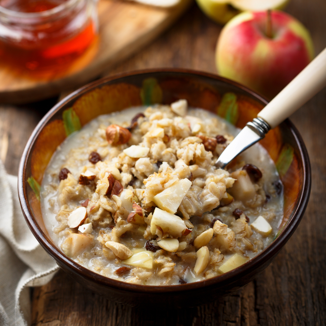 Vegan Maple, Pecan & Apple Bircher