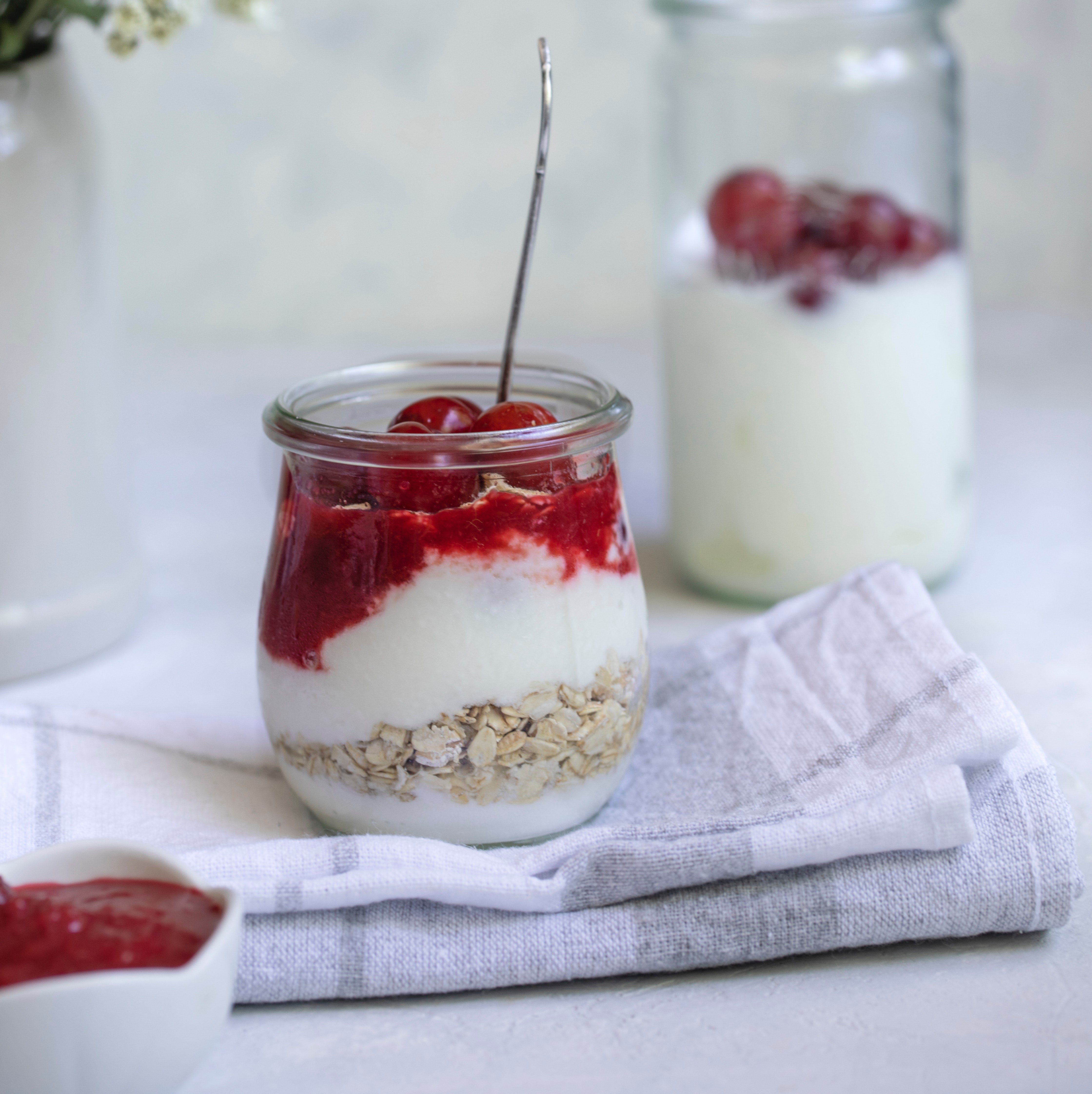 Cherry and Cocoa overnight oats